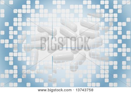 Pills Under Mosaic Layer