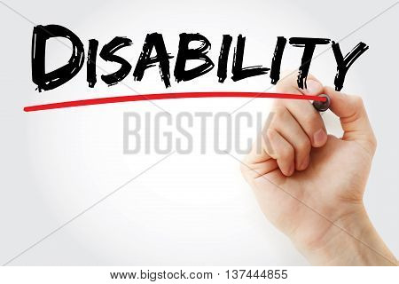 Hand Writing Disability With Marker