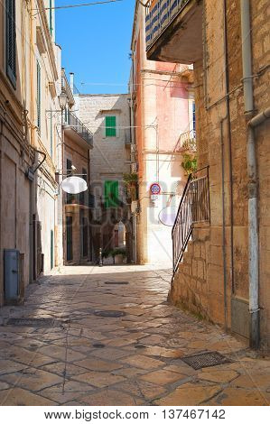 Characteristic alleyway of Giovinazzo. Puglia. Southern Italy.