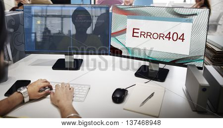 Error Halted System Disconnect Caution Concept 