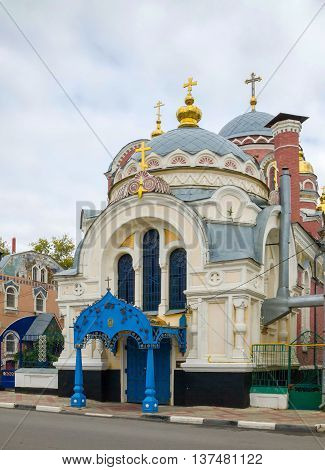 Church of St. Prince Michael of Tver and Alexander Nevsky (Velikoknyazheskaya church). The most luxurious and unusual of religious buildings in Yelets. The church was built almost for 1 year on the funds of merchant Zausaylov consecrated in 1911 is part o