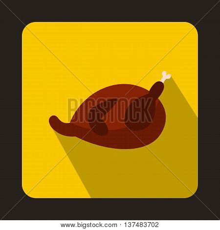 Gammon icon in flat style on a yellow background