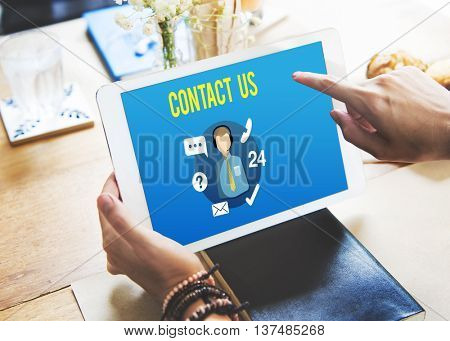 Ask us Buy Online Consult Contact us Customer Support Concept