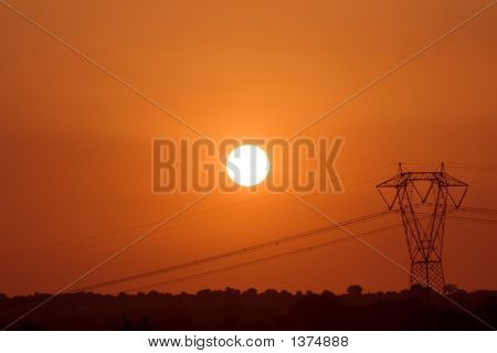 Moderne Sonnenuntergang
