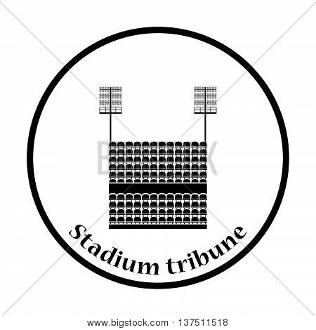Stadium Tribune With Seats And Light Mast Icon