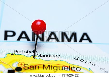 Mandinga pinned on a map of Panama