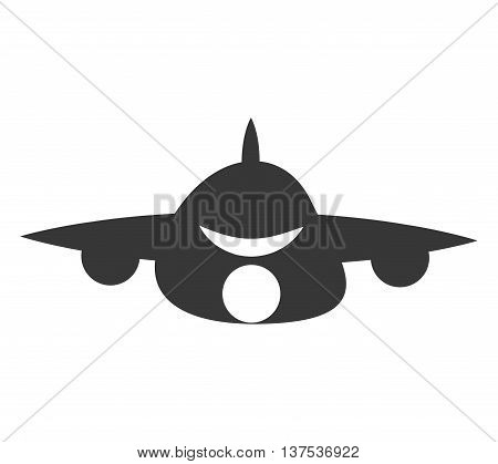 Transportation concept represented by ariplane  icon. isolated and flat illustration