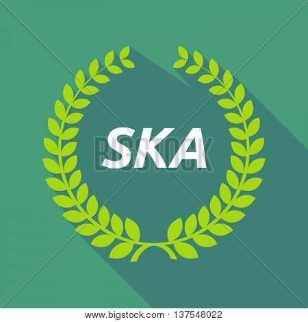 Long Shadow Laurel Wreath With    The Text Ska