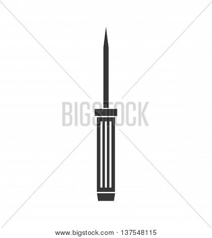Constuction and repair concept represented by screwdriver tool icon. isolated and flat illustration
