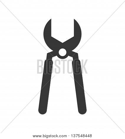 Constuction and repair concept represented by Pliers tool icon. isolated and flat illustration