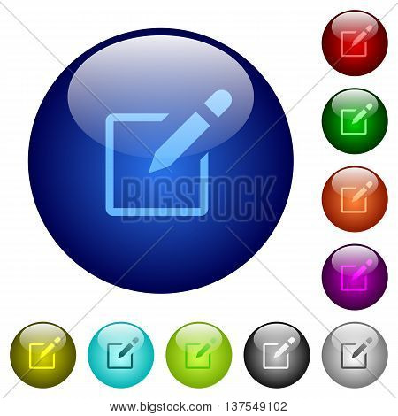 Set of color editbox glass web buttons.