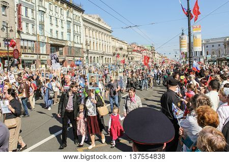 St. Petersburg, Russia - 9 May, 