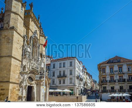 Santa Cruz Monastery In Coimbra. Portugal.