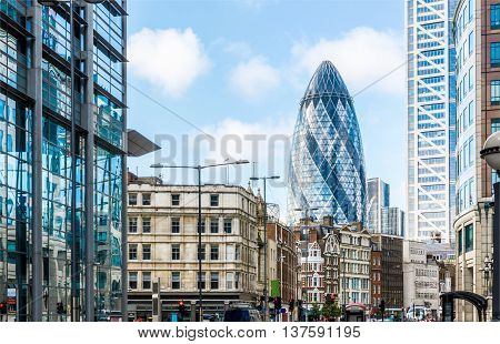 City View Of London Around Liverpool Street Station