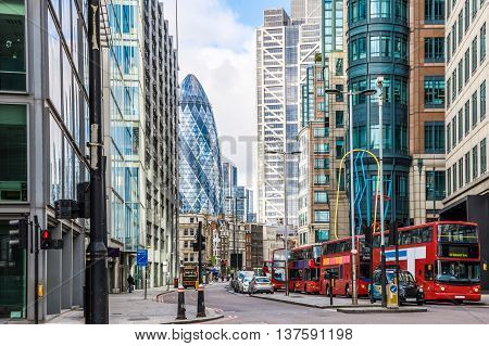 City View Of London Around Liverpool Street Station