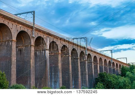 Dusk At Digswell Viaduct In The Uk