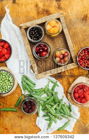 Colorful Mix Of Fruits On Black Background. View From Above. Fresh Organic Berries ,  So You Can Eat