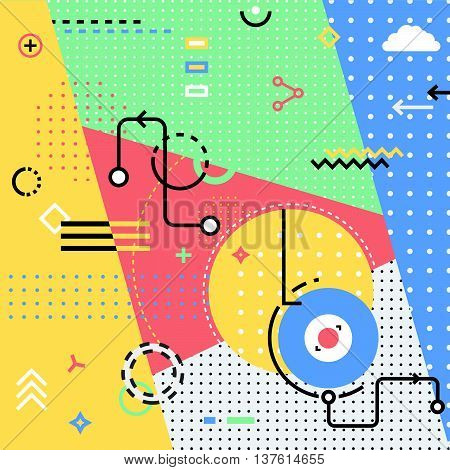 Trendy Geometric Abstract Background.
