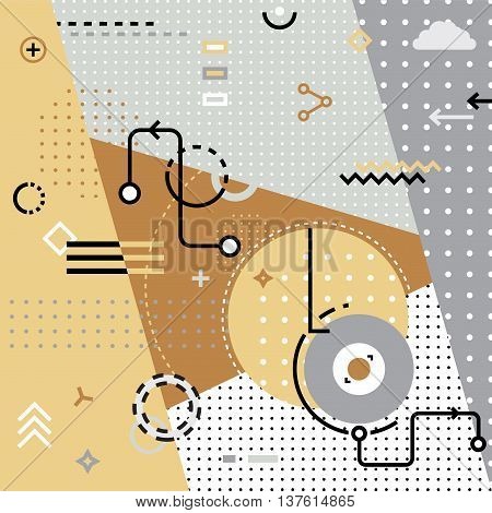 Trendy Geometric Abstract Background.