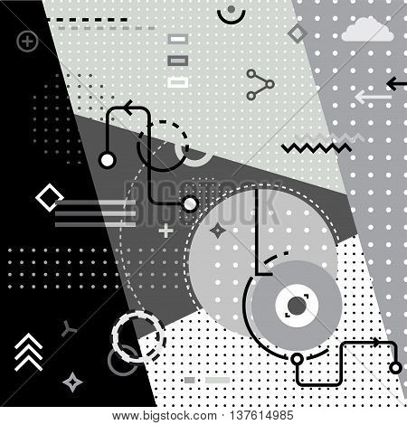Trendy Geometric Abstract Background.