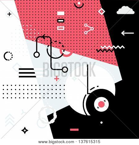 Trendy Geometric Abstract Background.
