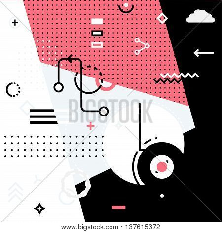 Trendy Geometric Abstract Background.