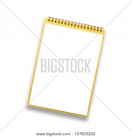 The new A4 notebook on white background.