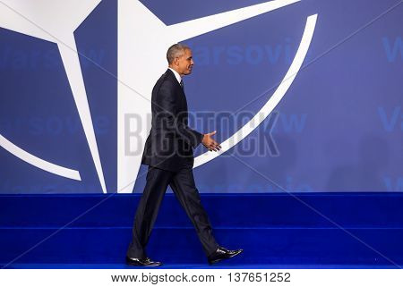 Us President Barack Obama At The Nato Summit In Warsaw