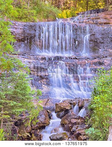 Alger Falls on Alger Creek, in Munising, Michigan.