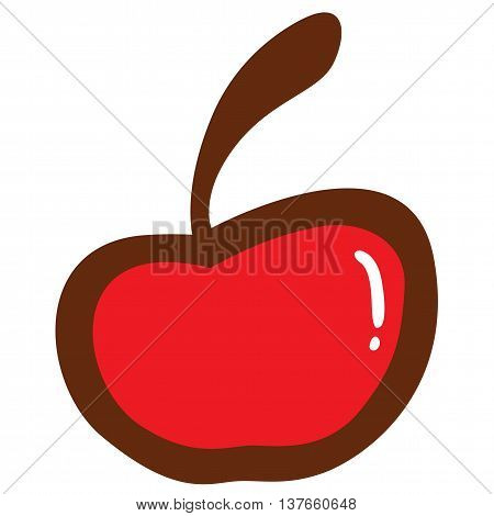 Red, Fresh, Cherry Fruit Clipart Vector Illustration