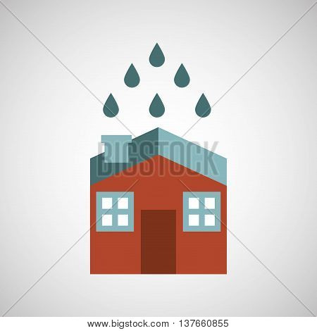 ensure protection insurance risk home isolated, vector illustration