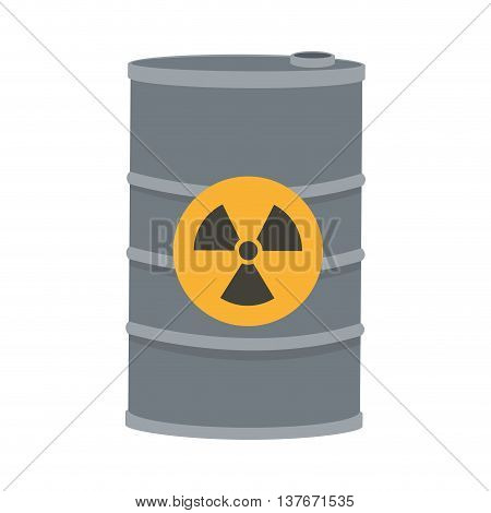 flat design toxic waste contamination icon vector illustration