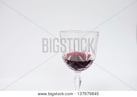 glass of wine zoom in long background
