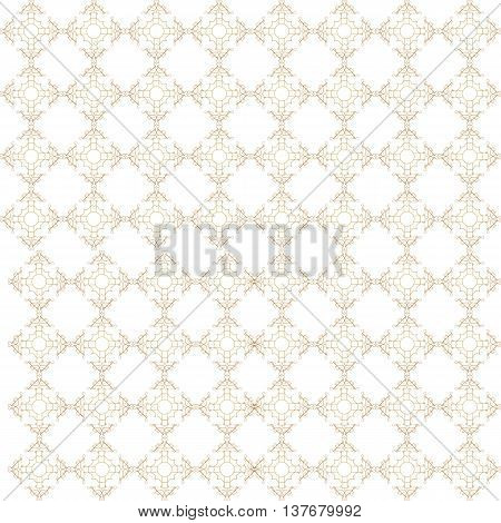Vintage Seamless Gold Pattern Victoian Calligraphic Ornament