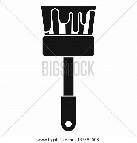 Paint brush icon in simple style isolated vecotr illustration