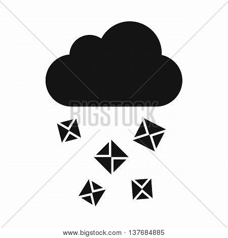 Cloud and hail icon in simple style isolated vector illustration