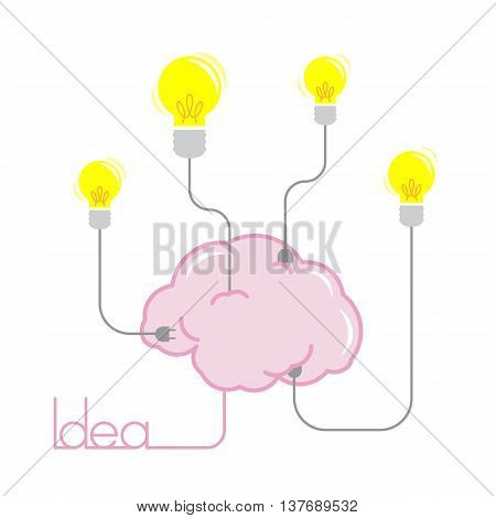 idea light bulb get energy from brain.