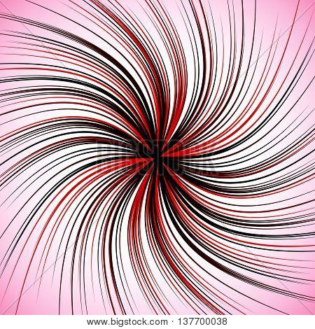 Spiral Background With Thin Radial Lines. Concentric, Circular Swirl, Twirl Pattern. Sunburst With R