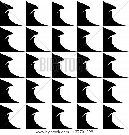 Simple Seamless Geometric Pattern. Repeatable Abstract Monochrome Background