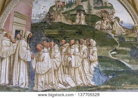 Abbey Of Monte Oliveto Maggiore, Tuscany, Italy
