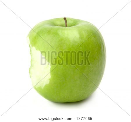 Verde manzana mordida