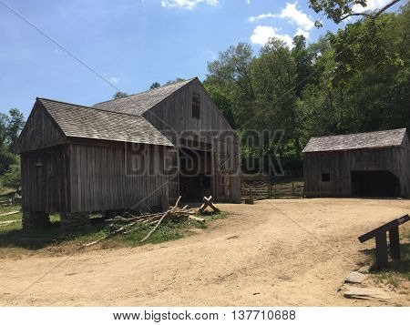 STURBRIDGE, MA - JUN 26: Old Sturbridge Village in Sturbridge, Massachusetts, as seen on Jun 26, 2016. It is a living museum which re-creates life in rural New England during the 1790s through 1830s.