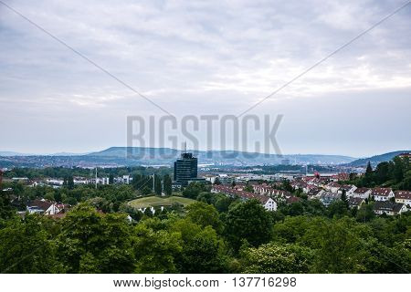 panorama View of the city of Stuttgart in Germany