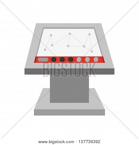 computer factory screen operating system Isolated vector illustration