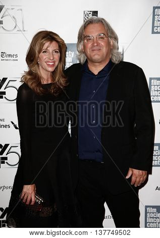 NEW YORK-SEP 27: Director Paul Greengrass and Joanna Kaye attend the premiere of 