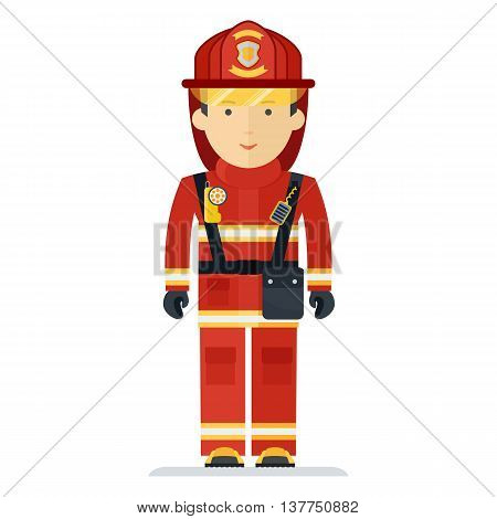 Profession Fireman In Suit