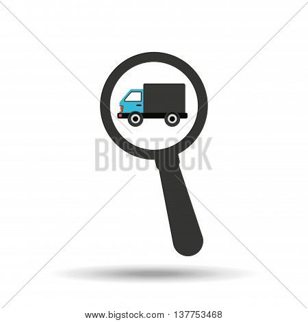 transportation delivery service box warehouse isolated, vector illustration