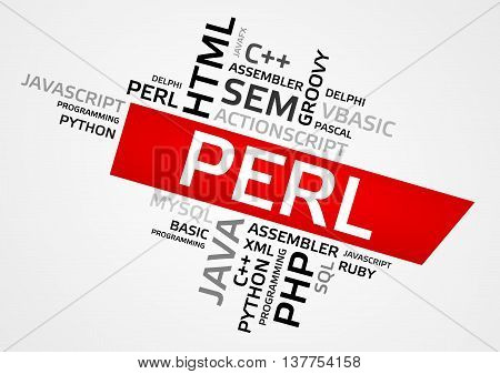 Perl Word Cloud, Tag Cloud, Vector Graphics