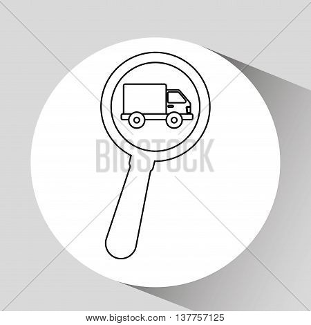 transportation delivery service box warehouse isolated, vector illustration