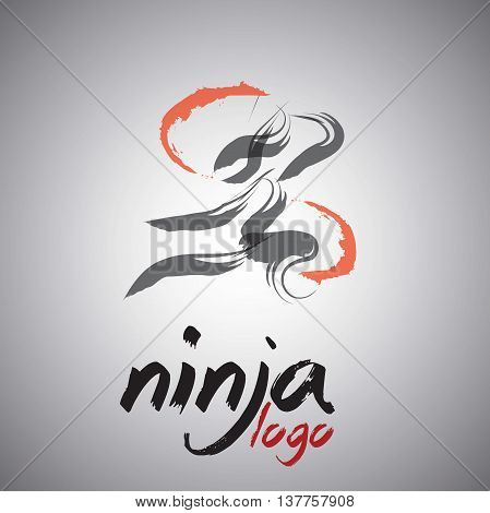 ninja logo concept designed in a simple way so it can be use for multiple proposes like logo ,marks ,symbols or icons.